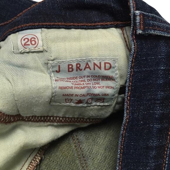 J Brand Jeans Low Rise Pencil‎ Leg Boss Dark Wash Denim Pants Skinny Women's 26 - Picture 5 of 16